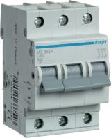 Авт.вык. Hager MC363A 3P 6kA 63A