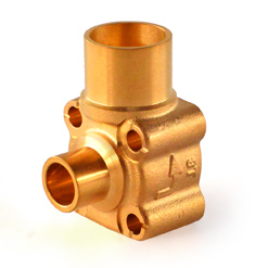 Корпус клапана ТЕ 5 под пайку, угловой 1/2" х 7/8" 